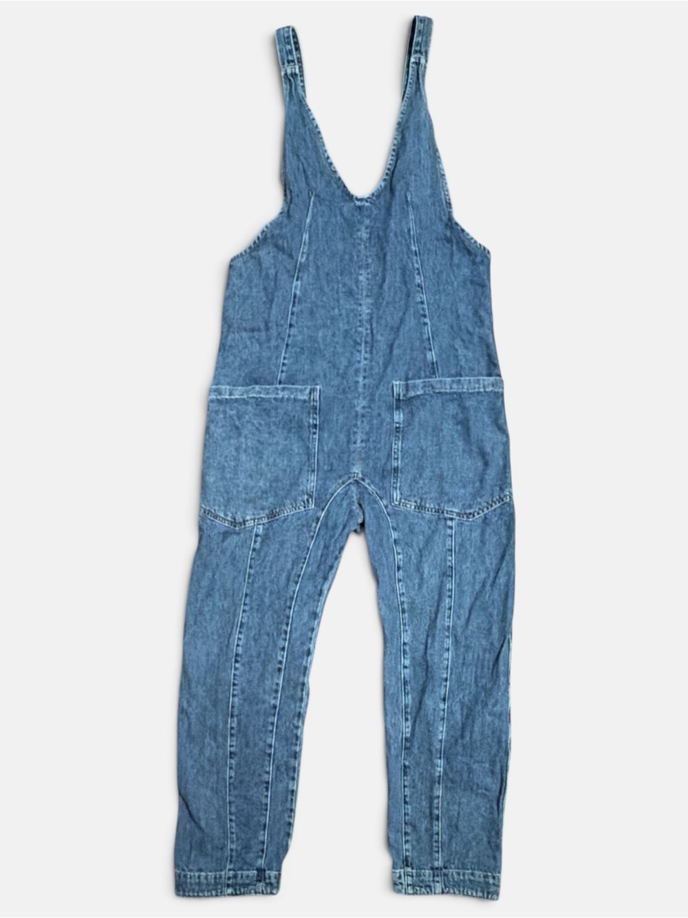 Free People We The Free “High Roller” Denim Jumpsuit/Overall